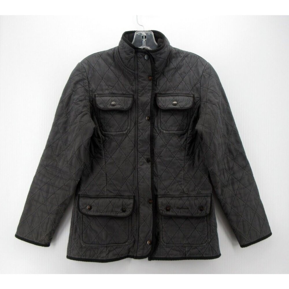 Barbour Jacket 4 Polarquit Barn Quilted Coat Fleece Lined Utility *